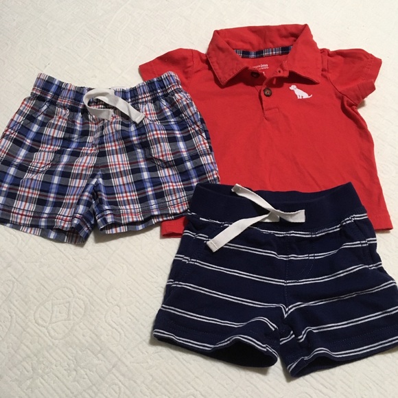3-6m (4/$20) Summer Red/Blue - Picture 1 of 7